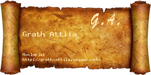Grath Attila névjegykártya